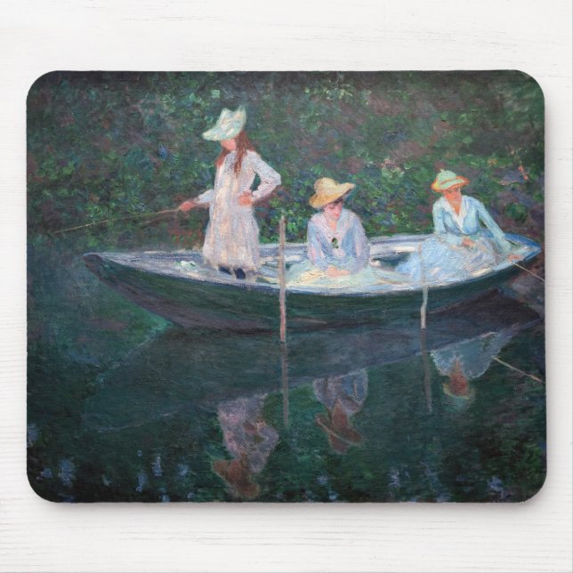 Tapis De Souris Claude Monet - En Norvegienne Bateau à Giverny (Devant)