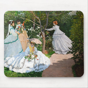 Tapis De Souris Claude Monet - Femmes dans le jardin