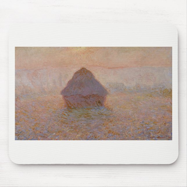 Tapis De Souris Claude Monet Grainstack, Sun in the Mist (1891) (Devant)