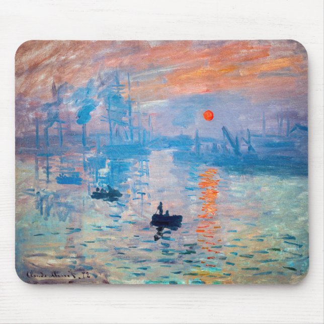Tapis De Souris Claude Monet - Impression, lever de soleil (Devant)