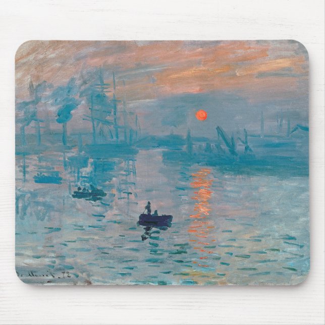 Tapis De Souris Claude Monet Impression Lever du Soleil Français (Devant)