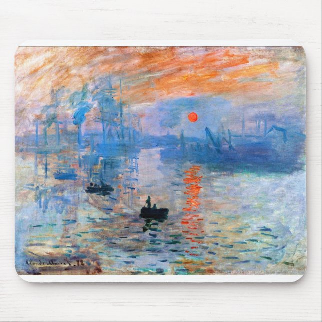 Tapis De Souris Claude Monet Impression, Sunrise (1872) (Devant)
