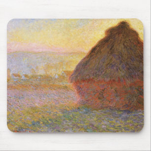Tapis De Souris Claude Monet Impressionniste Peinture Graystaks I