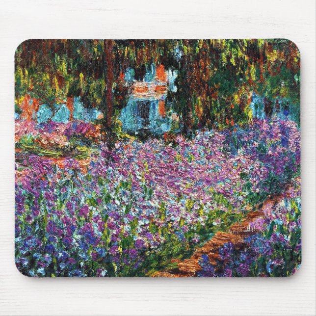 Tapis De Souris Claude Monet : Iris dans le jardin de Monet (Devant)
