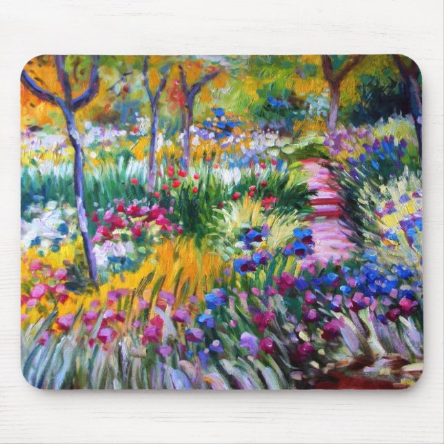 Tapis De Souris Claude Monet : Jardin d'iris par Giverny (Devant)