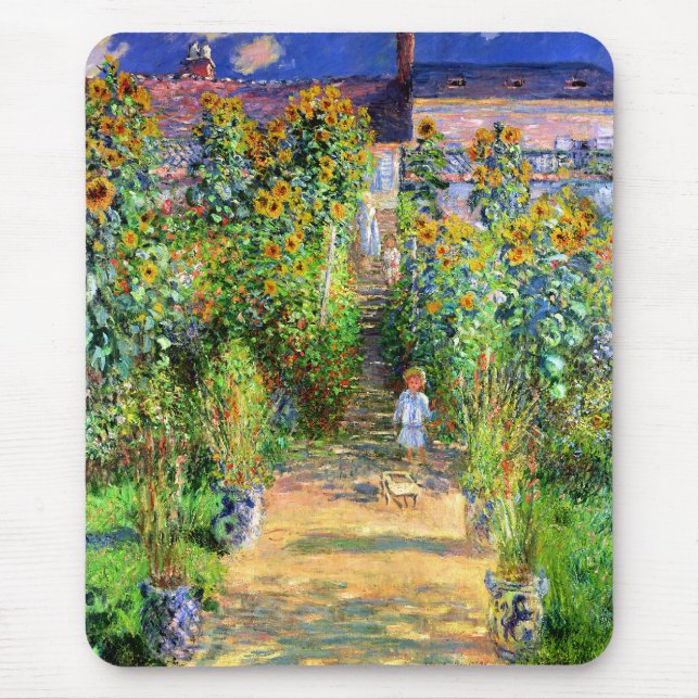 Tapis De Souris Claude Monet : Jardin du Monet à Vétheuil (Devant)