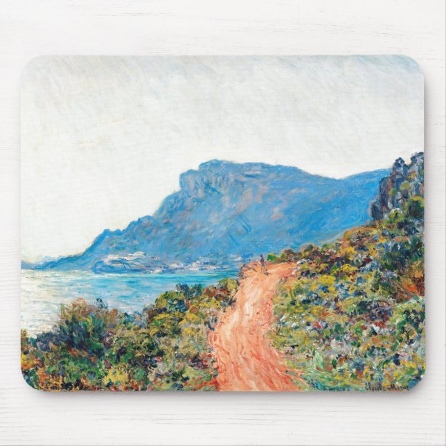 Tapis De Souris Claude Monet La Corniche près de Monaco (Devant)