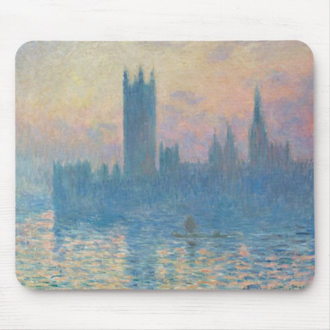 Tapis De Souris Claude Monet Les maisons du Parlement Coucher de s (Devant)
