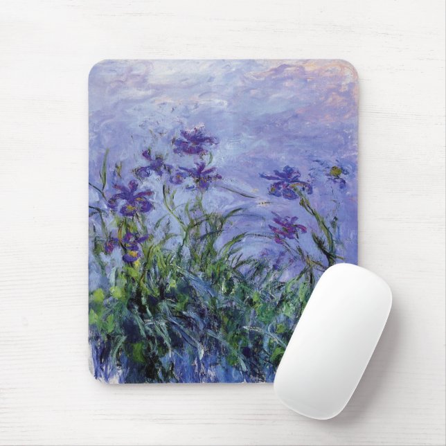Tapis De Souris Claude Monet Lila Irises (Avec souris)