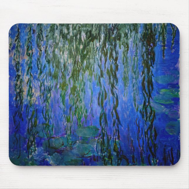 Tapis De Souris Claude Monet - Water Lilies with weeping willow (Devant)