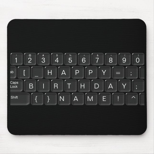 Tapis De Souris Clavier de "joyeux anniversaire" (Devant)
