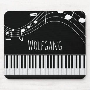 Tapis De Souris Clavier de piano et notes musicales