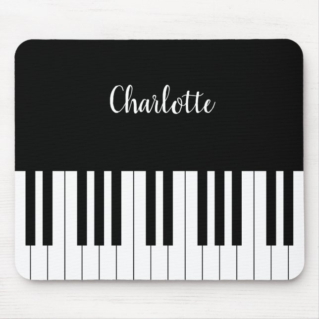 Tapis De Souris Clavier simple pour piano noir et blanc (Devant)