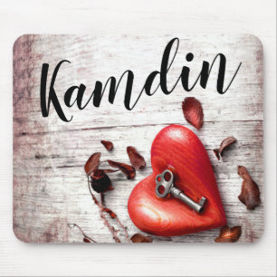 Tapis De Souris Clé en bois de campagne de la souris personnalisée