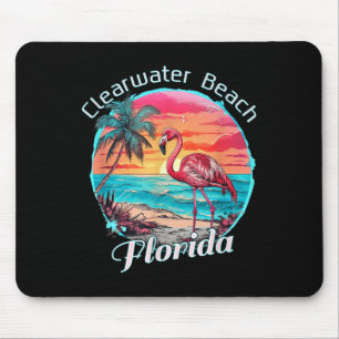 Tapis De Souris Clearwater Beach Florida Beach Flamant rose Tropic