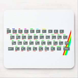 Tapis De Souris Clés de clavier de spectre de Sinclair ZX