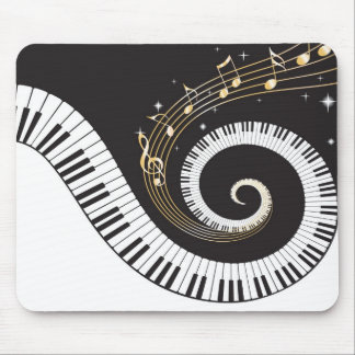 Tapis De Souris Clés de tourbillonnement de piano