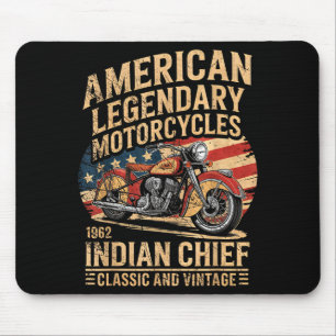 Tapis De Souris Clic & moto américaine vintage Indian Born
