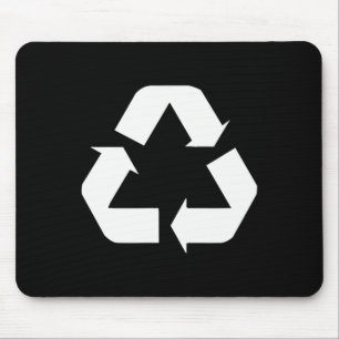 Tapis De Souris Clic vert-blanc Recycle Sign Design Standard