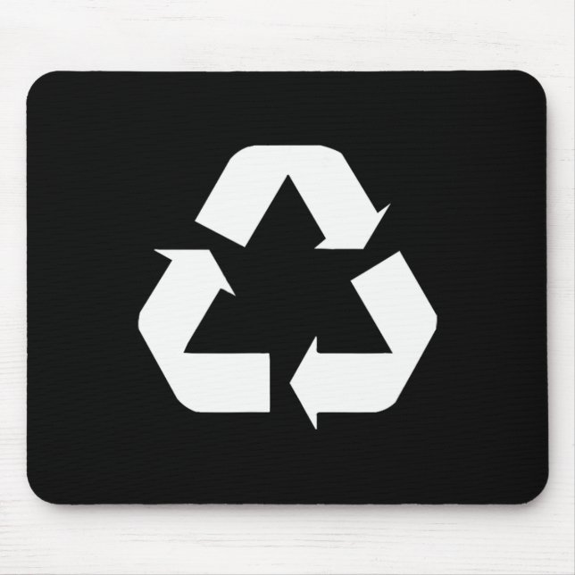 Tapis De Souris Clic vert-blanc Recycle Sign Design Standard (Devant)