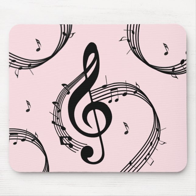 Tapis De Souris Climacic G Clef Music Rose (Devant)