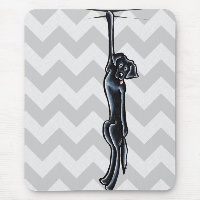Tapis De Souris Clingy Black Lab Off-Leash Art™ (Devant)