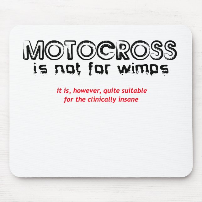 Tapis De Souris Cliniquement fou - Motocross Mousepad (Devant)