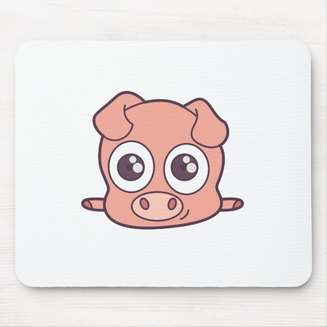 Tapis De Souris Clipart mignon de porc (Devant)