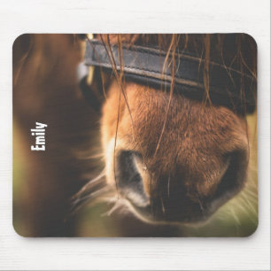 Tapis De Souris Closeudo d'un mignon cheval Brown Nez Personnalisé