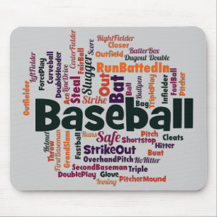Tapis De Souris Cloud de baseball Word