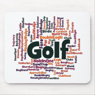 Tapis De Souris Cloud Word de golf