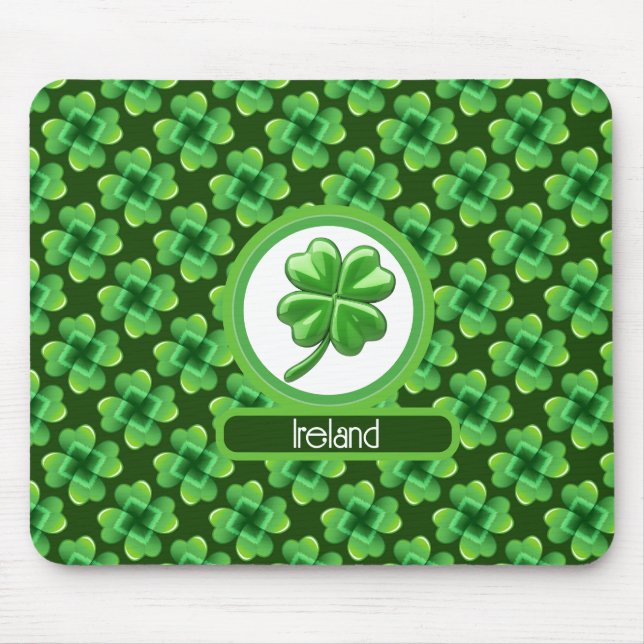 Tapis De Souris Clover irlandais customisé (Devant)