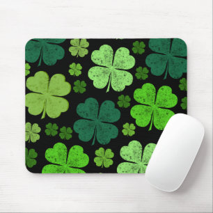 Tapis De Souris Clovers verts, Lucky Clovers, Saint Patrick's Day