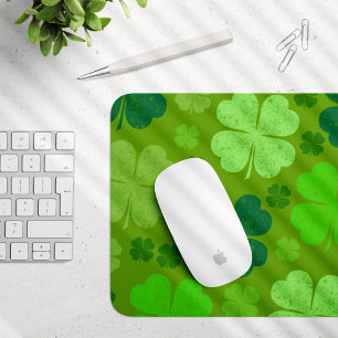 Tapis De Souris Clovers verts, Lucky Clovers, Saint Patrick's Day