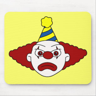 Tapis de souris Clown de fête triste