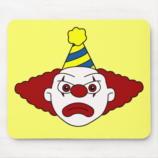 Tapis de souris Clown de fête triste (Devant)