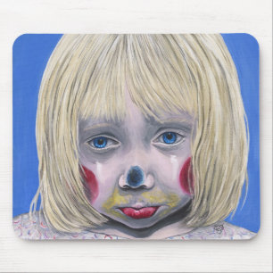 Tapis De Souris Clown triste Mousepad de petite fille