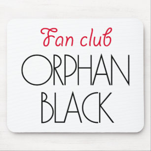 Tapis De Souris Club de fan noir orphelin