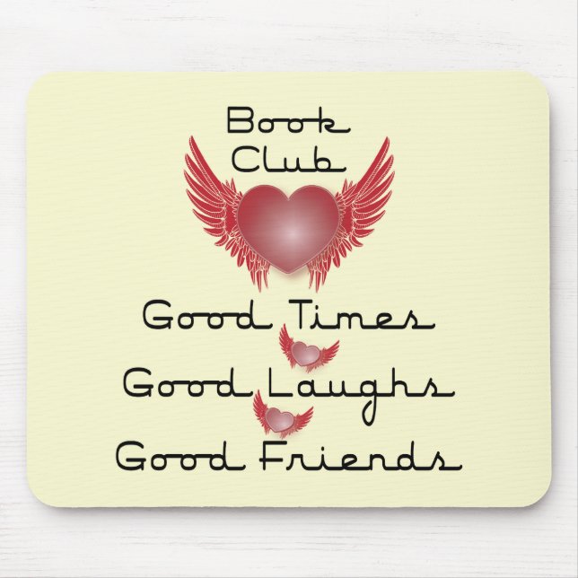 Tapis De Souris club de lecture avec la conception de coeur (Devant)