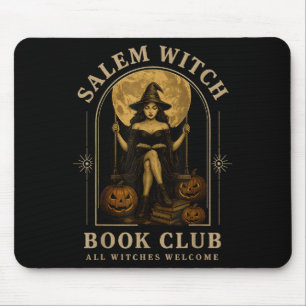 Tapis De Souris Club de lecture de livres de sorcières de Salem Ha
