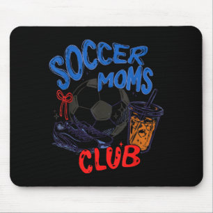 Tapis De Souris Club de mamans de foot rétro café glacé maman de s