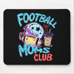 Tapis De Souris Club de mamans de football drôle rétro journée de