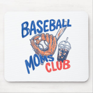Tapis De Souris Club des mamans de baseball café glacé & gant spor