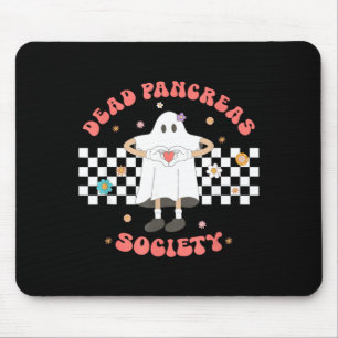 Tapis De Souris Club Groovy Lazy Pancreas Diabète Drôle Fantôme