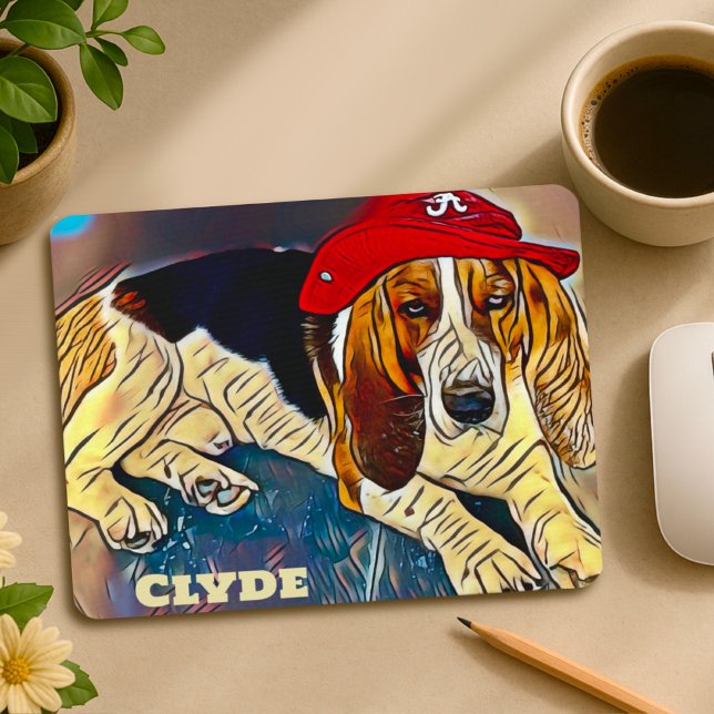 Tapis de souris Clyde chien personnalisé unique et (Créateur téléchargé)