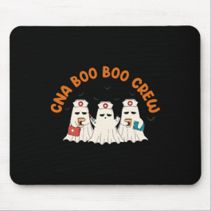 Tapis De Souris Cna Boo Boo Crew Nurse Retro Funny Ghost Halloween