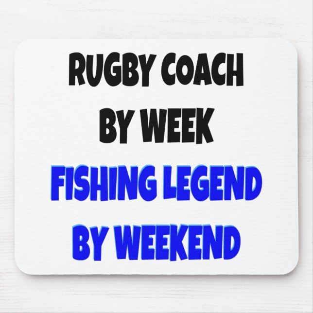 Tapis De Souris Coach rugby légende pêche (Devant)