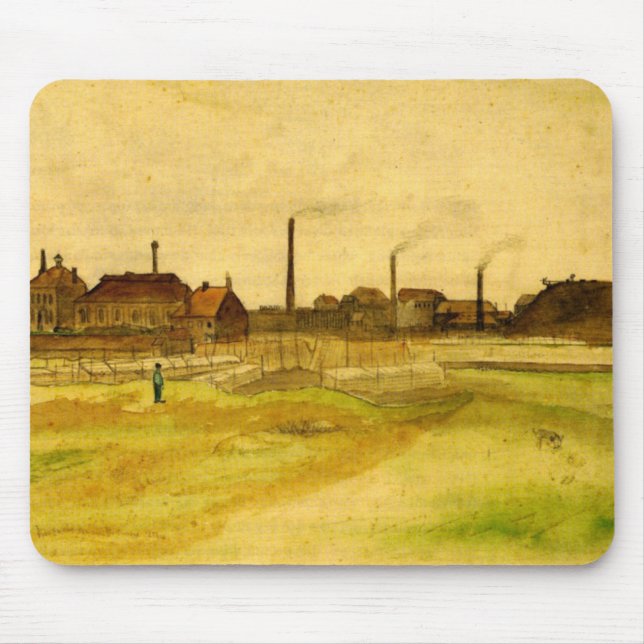 Tapis De Souris Coalmine dans le Borinage par Vincent van Gogh (Devant)