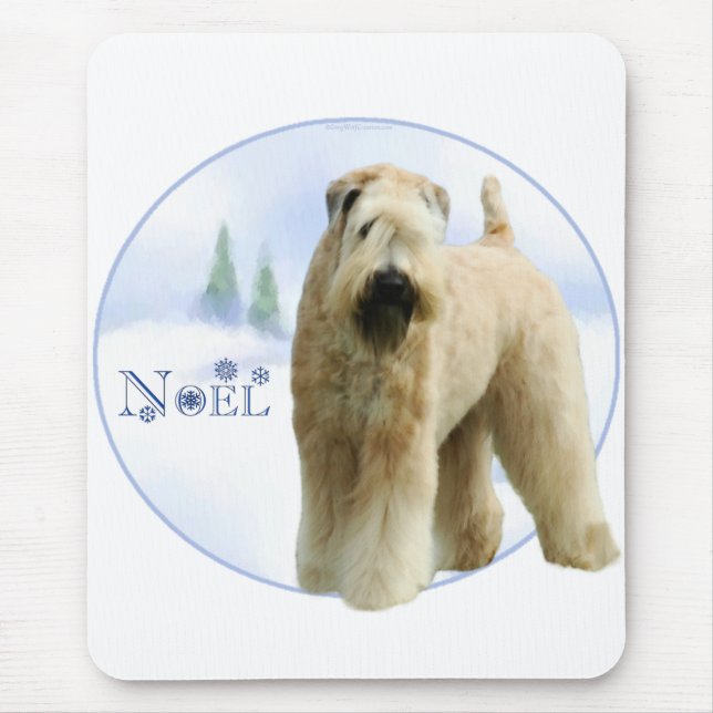 Tapis De Souris Coated Wheaten Terrier Noel (Devant)