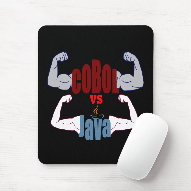 Tapis De Souris Cobol vs Java Programming Languages Showdown  (Avec souris)
